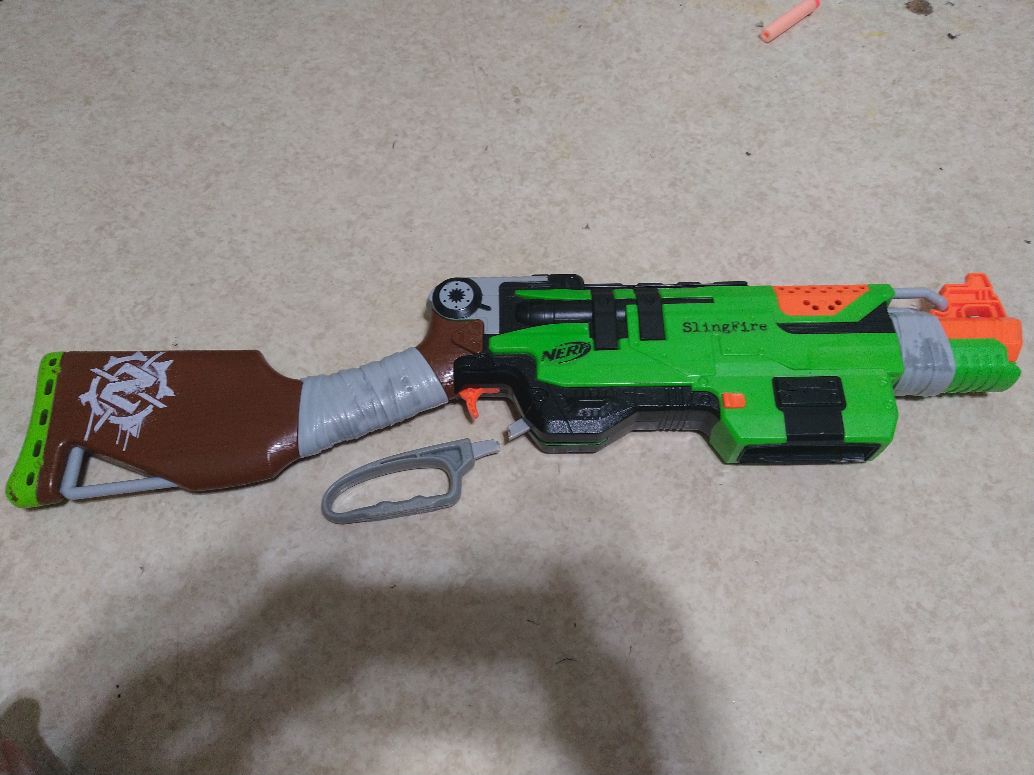 Broken Nerf Slingfire Lever
