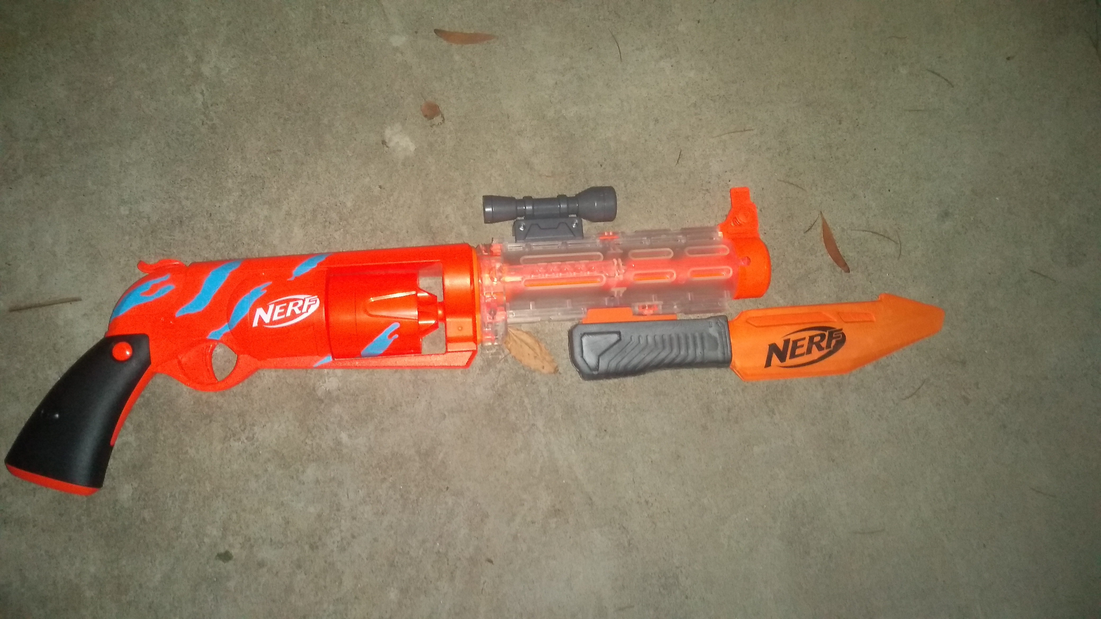 Previous Blaster, with far too many attachments added onto it